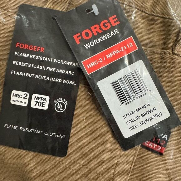 New Forge Fr Men's Brown Canvas Pant 32x30 - Picture 5 of 6